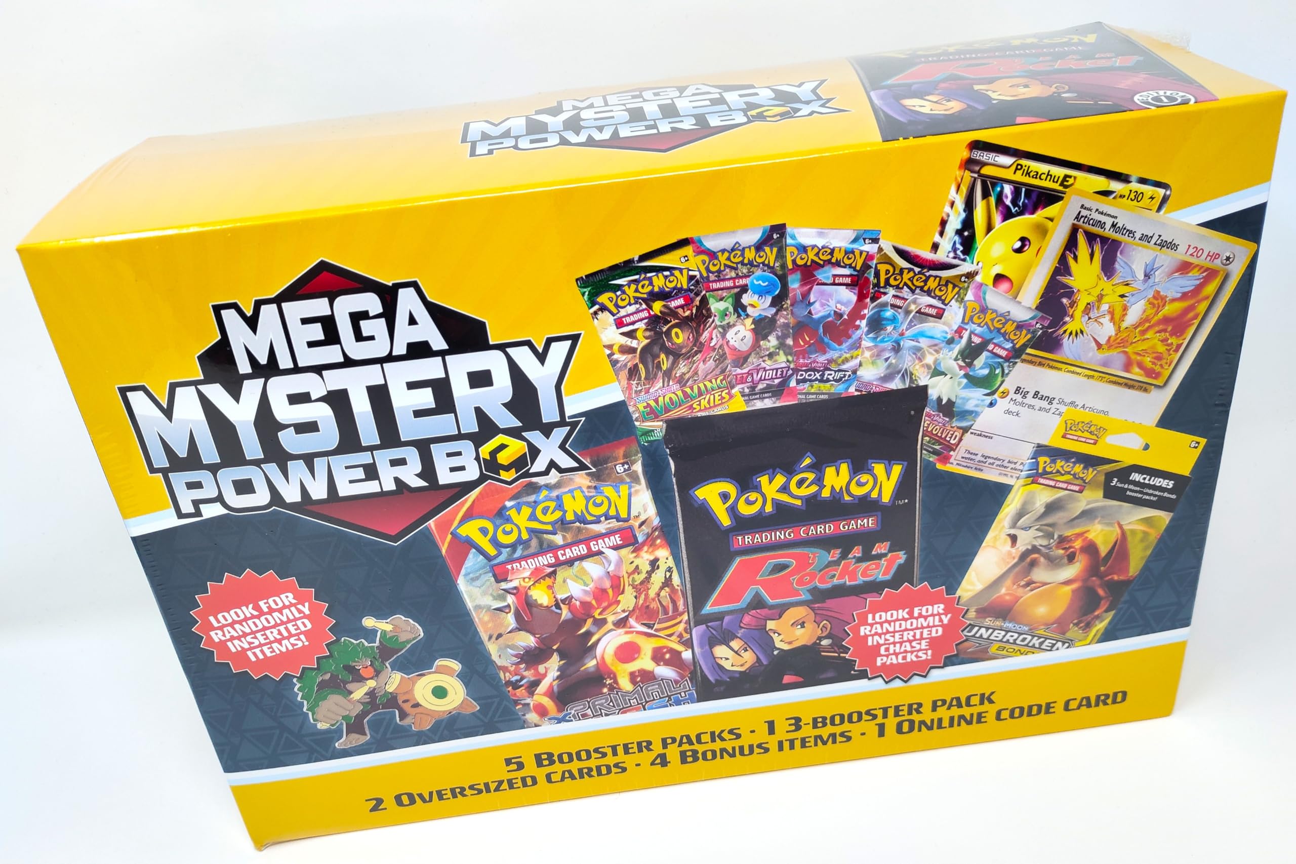 Mega Mystery Pokemon Power Box Includes 5 Booster Packs, 1 3